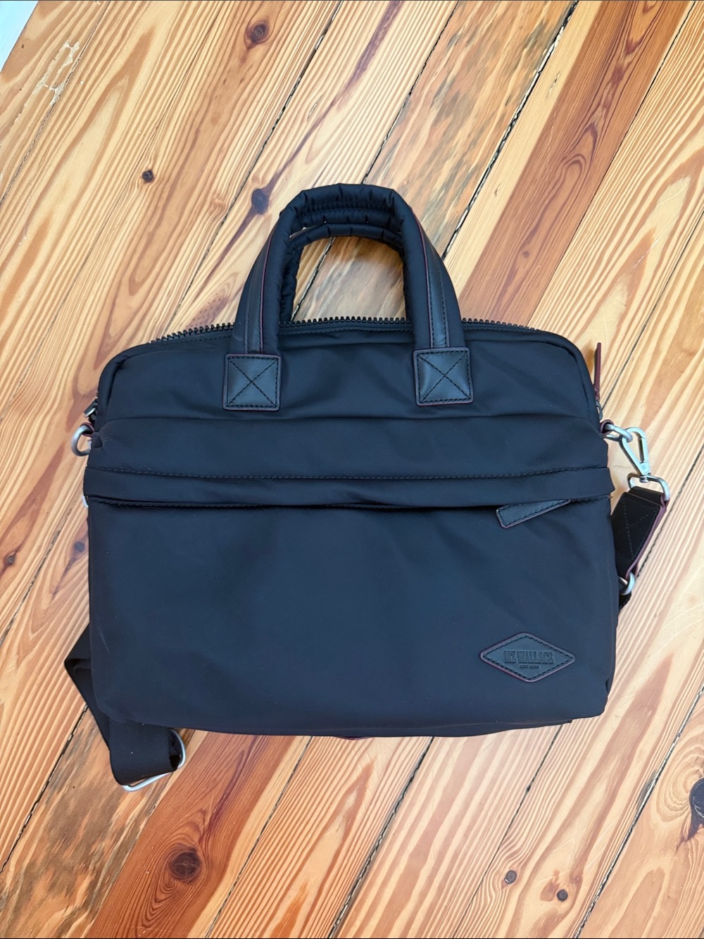 MZ Wallace Black Nylon Laptop Briefcase
